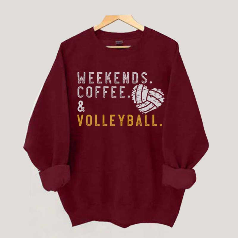 Weeked Coffee & Volleyball Mom Sweatshirt