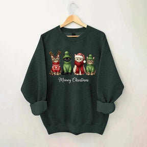 Funny Meowy Christmas Sweatshirt
