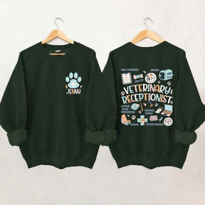 Custom Veterinary Receptionist Sweatshirt