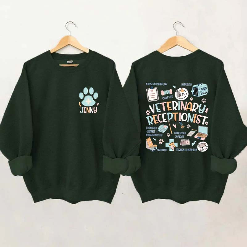 Custom Veterinary Receptionist Sweatshirt