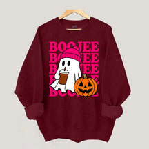 Boojee Ghost Halloween Pumpkin Sweatshirt
