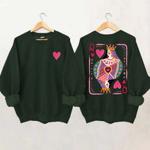 Vintage Queen of Hearts Graphic Sweatshirt