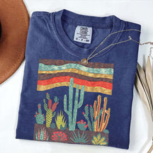 Retro Desert Cactus Southwest Boho Plant T-Shirt