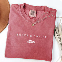 Books and Coffee Reading T-Shirt