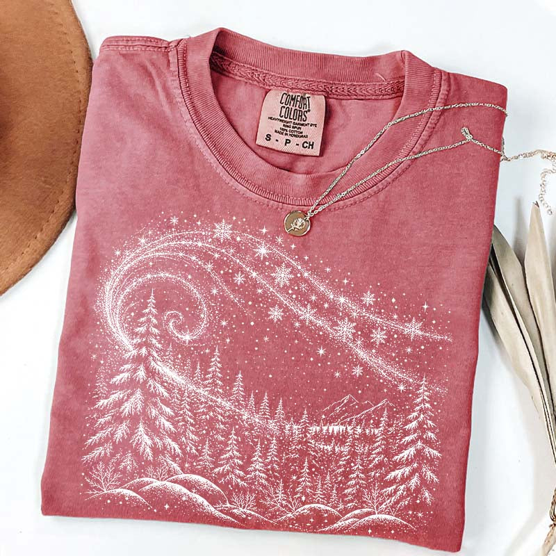 Vintage Winter Forest Comfort Colors T-Shirt