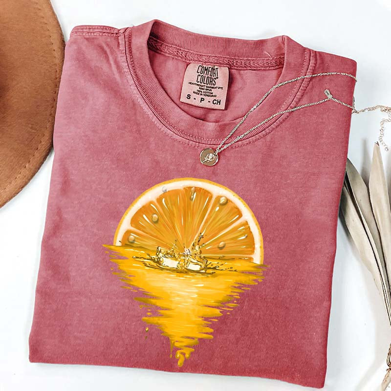 Orange Sunset Fruit Lover T-Shirt