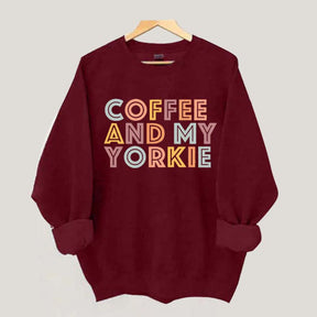 Coffee And Yorkies Dog Sweatshirt