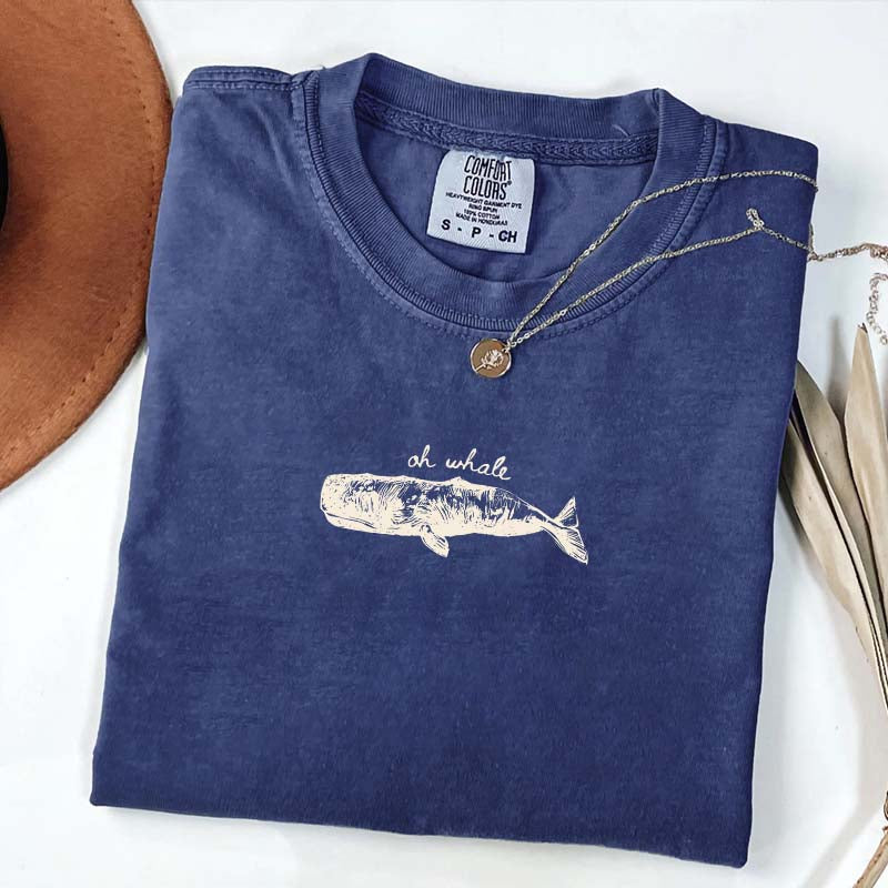 Minimalist Beach Oh Whale T-Shirt