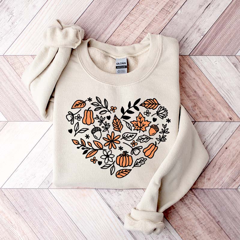 Vintage Pumpkin Cottagecore Fall Sweatshirt