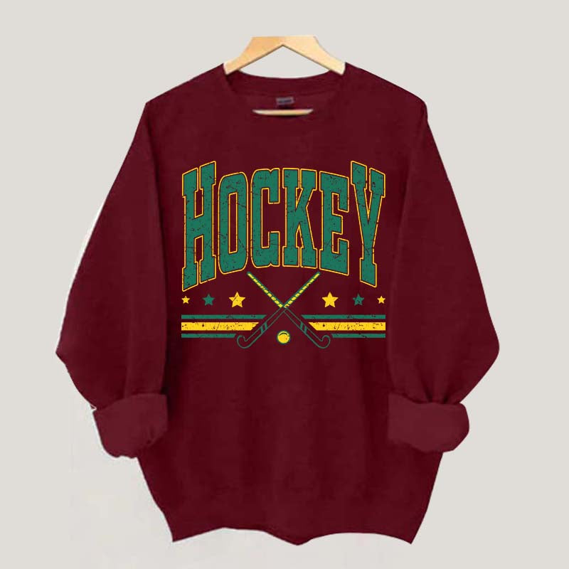Retro Varsity Hockey Sweatshirt