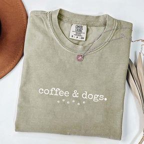 Minimalist Coffee & Dogs Lover T-Shirt
