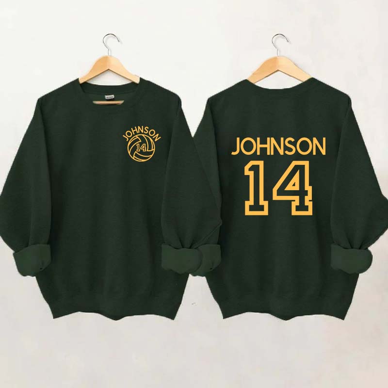 Custom Volleyball Mom Name and Number Sweatshirt