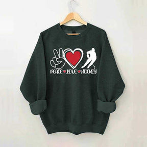 Peace Love Hockey Sweatshirt