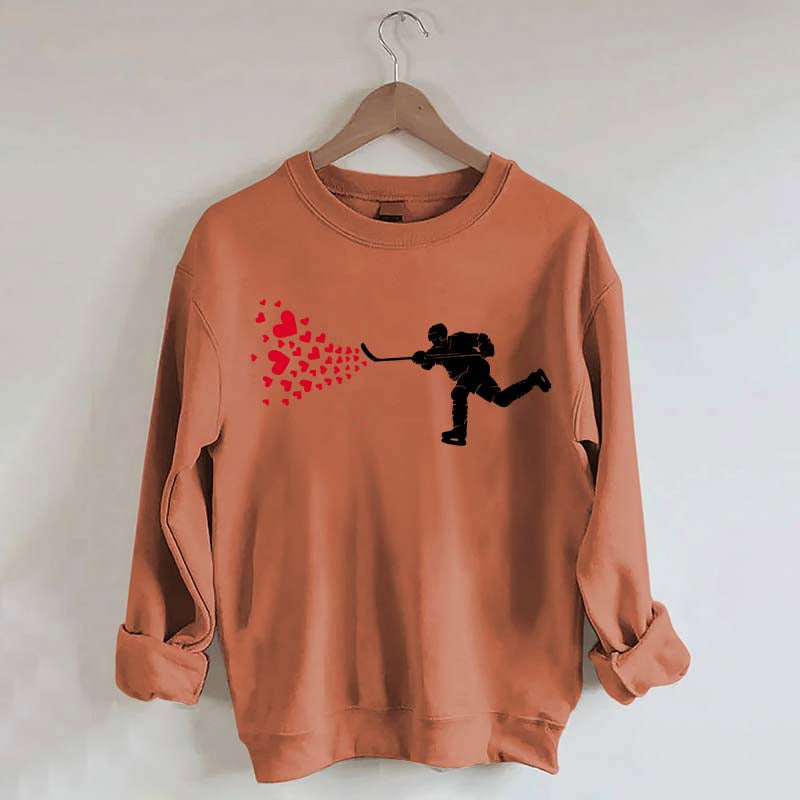 Ice Hockey Hearts Player Sweatshirt