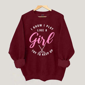 Cute Hockey Girl Sweatshirt