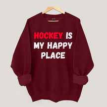 Hockey Is My Happy Place Sweatshirt