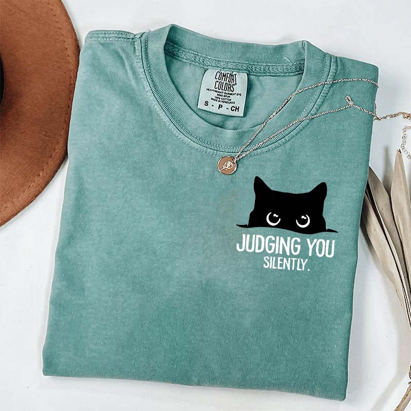 Judging You Silently Cat T-Shirt