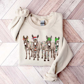 Christmas Donkey Lights Sweatshirt