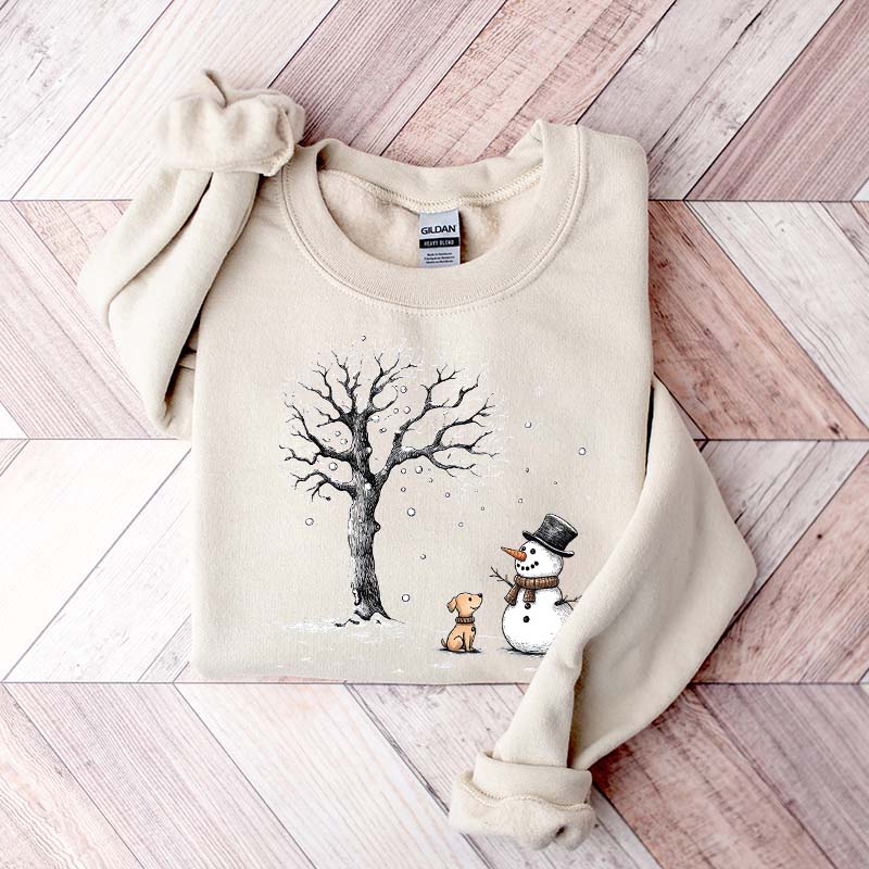 Christmas Let it Snow Cute Dog Sweatshirt