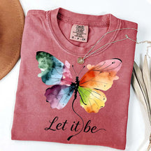 Let It Be Rainbow Butterfly Women T-Shirt