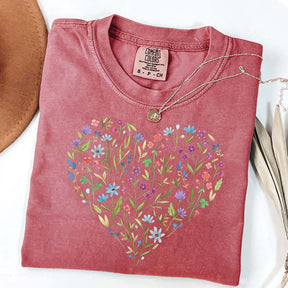 Wildflower Heart Graphic T-Shirt