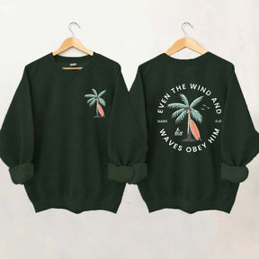 Beachy Backprint Bible Verse Sweatshirt