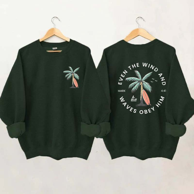 Beachy Backprint Bible Verse Sweatshirt