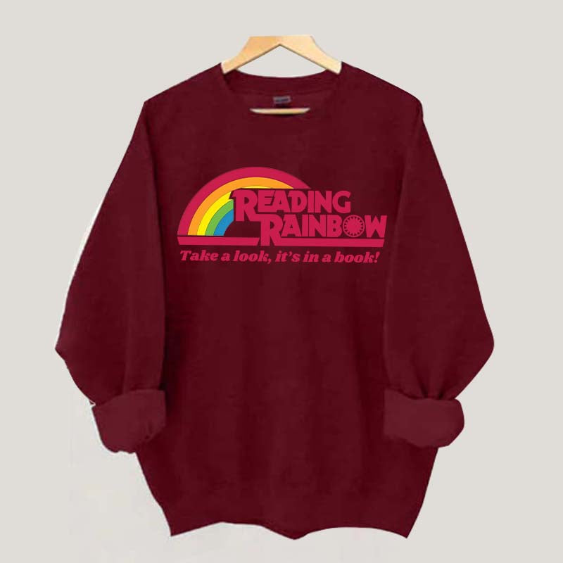 Reading Rainbow Take A Look It's In A Book Sweatshirt