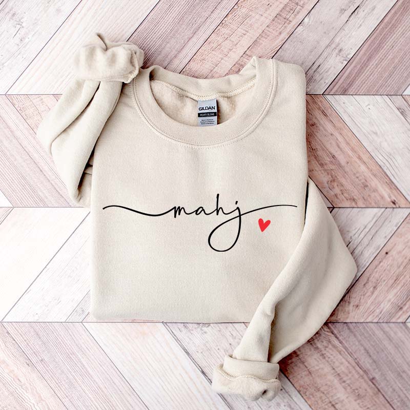 Mahj Heart Cute Sweatshirt