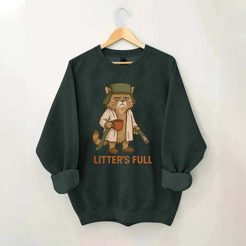 Litter's Full Christmas Vacation Cat Sweatshirt