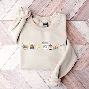Baking Icons Flour Mixer Rolling Pin Sweatshirt
