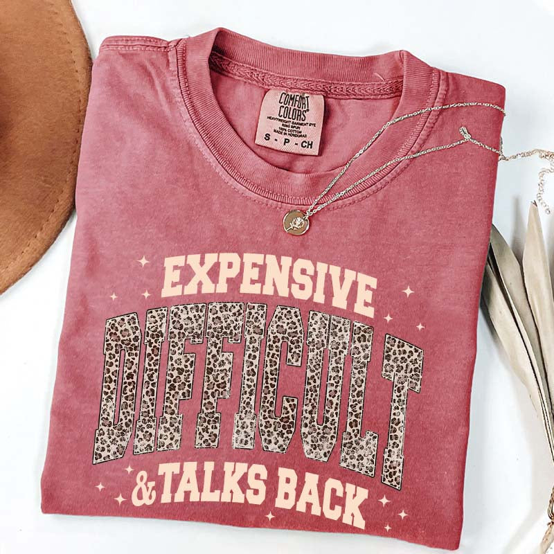 Expensive Difficult & Talks Back Leopard Print T-Shirt