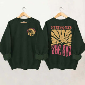 Retro Beach Here Comes the Sun Sweatshirt