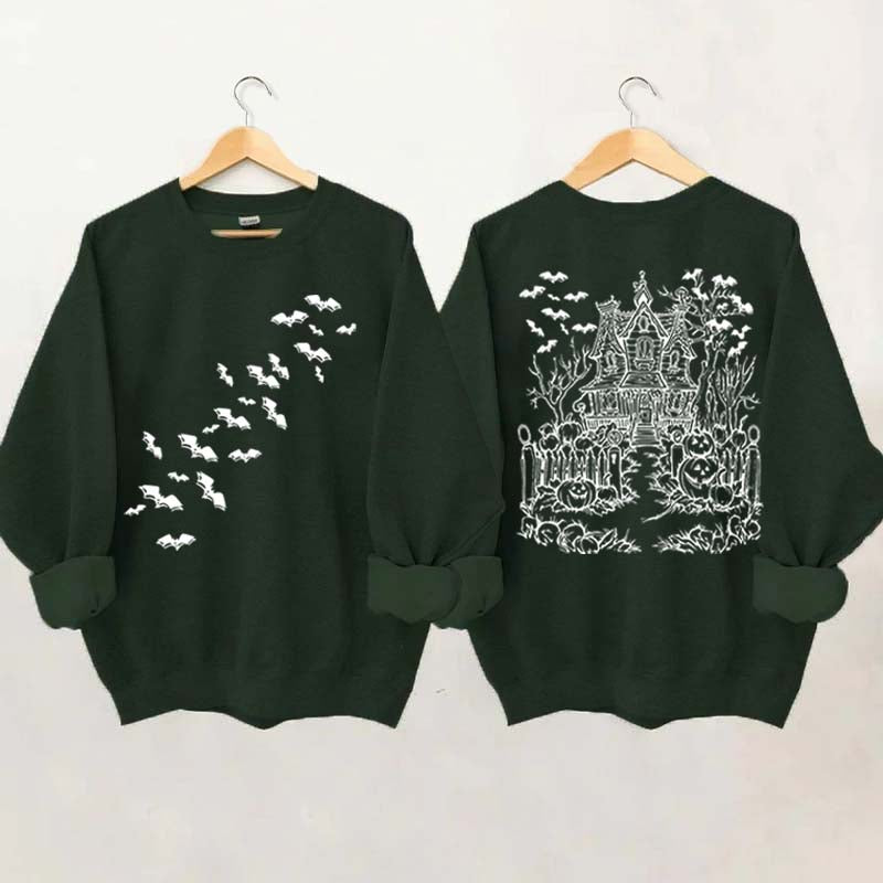 Haunted House Comfort Colors Halloween Sweatshirt