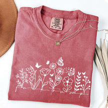 Comfort Color Simple Wild Flowers T-Shirt