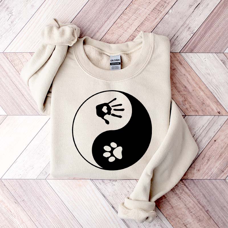 Yin and Yang Dog Paw Sweatshirt