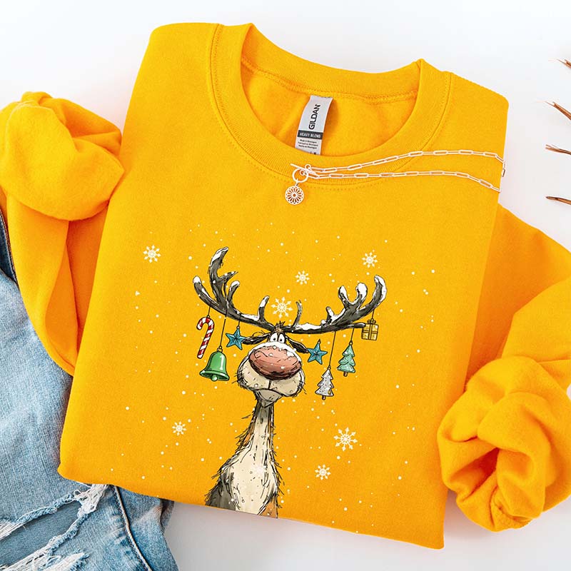Vintage Reindeer Cute Christmas Sweatshirt