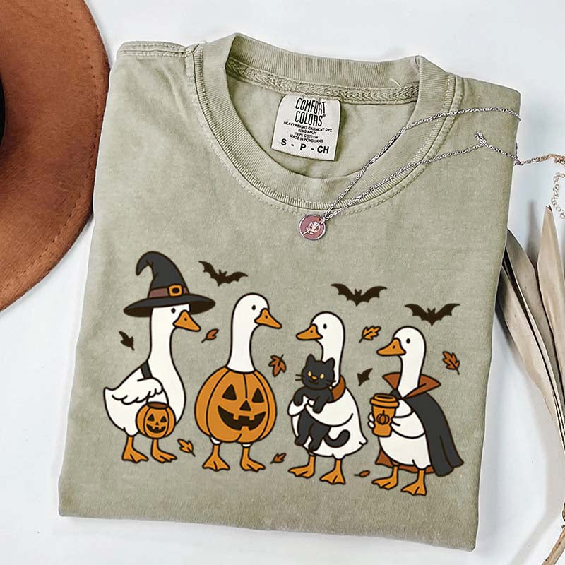 Halloween Ghost Pumpkin Bat Cat T-Shirt