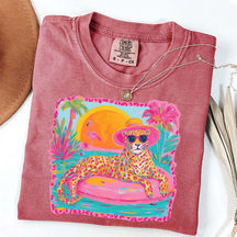 Retro Viral Summer Leopard T-Shirt