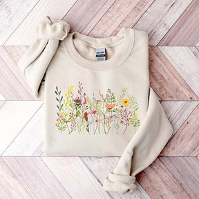 Vintage Garden Wild Flowers Sweatshirt