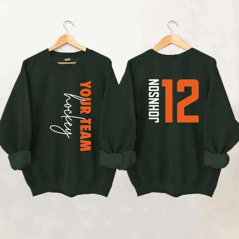 Custom Hockey  Name and Number Sweatshirt
