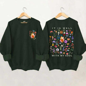 It is Well With My Soul Bible Verse Art Sweatshirt