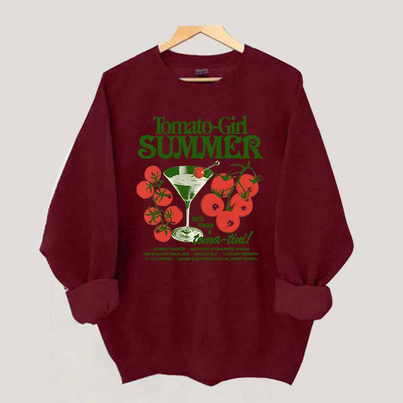 Vintage Tomato Girl Cocktail Sweatshirt