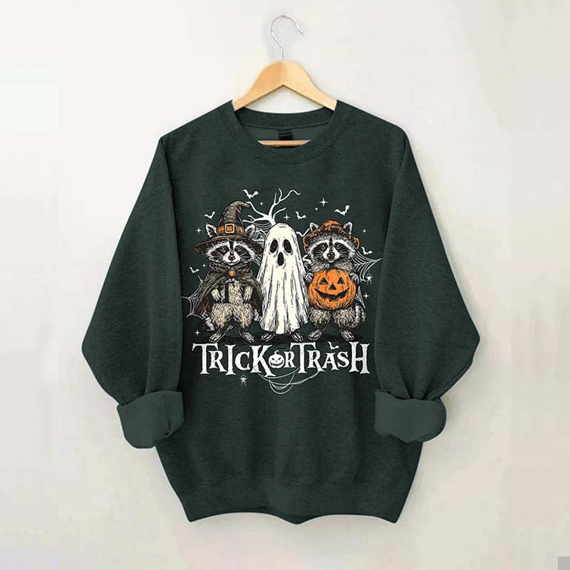 Boo Ghost Racoon Feral Sweatshirt