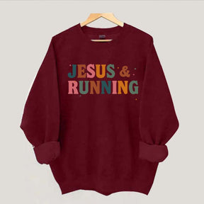 Jesus Running Marathoner Sweatshirt