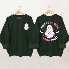 Ghost Ribbon Breast Cancer Is Boo Sheet Sweatshirt