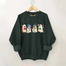 Halloween Ghosts Reading Book Sweatshirt