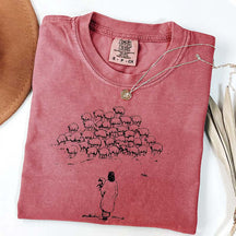 Jesus and Sheep Religious Women T-Shirt