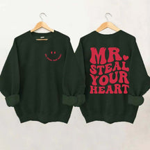Retro Valentine Mr Steal Your Heart Sweatshirt