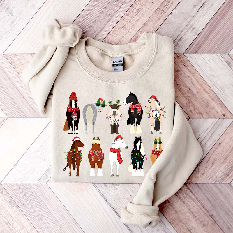 Horse Lover Animal Christmas Cute Sweatshirt